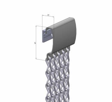 Install the Chain Link Curtain wall Complete.