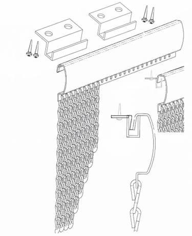 Install the Chain Link Curtain Ceiling